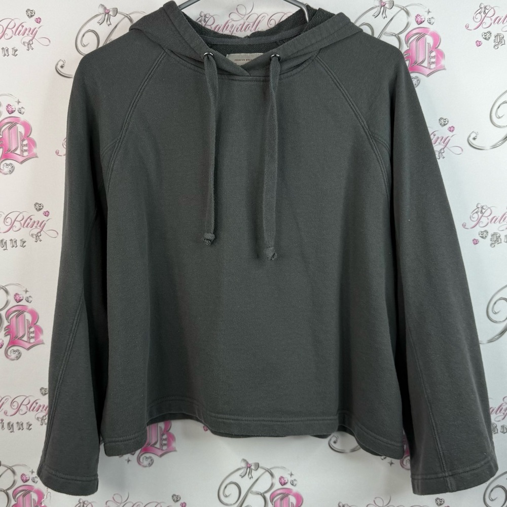 Sportige hoodie sweater pullover loose style grey Women's Gray Hoodie Top